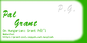 pal grant business card